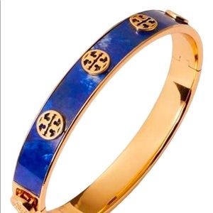 Tory Burch Blue Miller Semiprecious Hinge Gifts Bracelet
